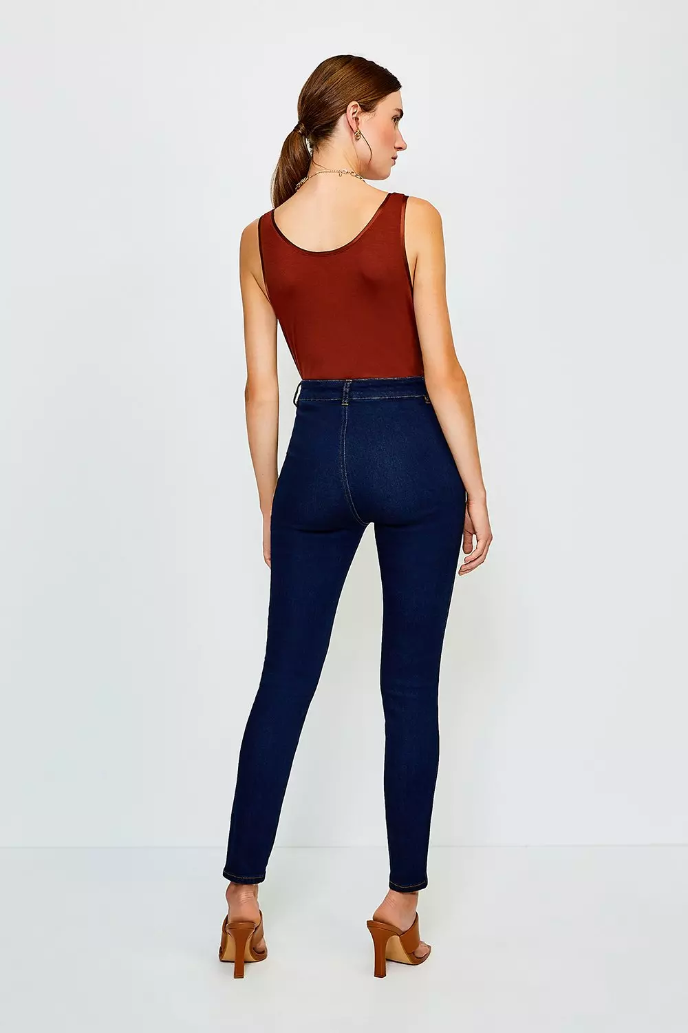 Zip Front Button Detail Jean Karen Millen